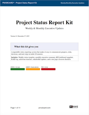 Project Status Report Format (Weekly &amp; Monthly)
