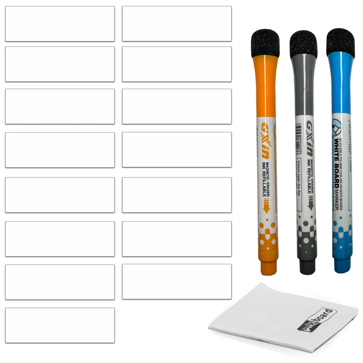 Value Stream Magnetic Cards – Type 3 (15 Pack) | Mini Label Cards for Kaizen & Workflow Mapping