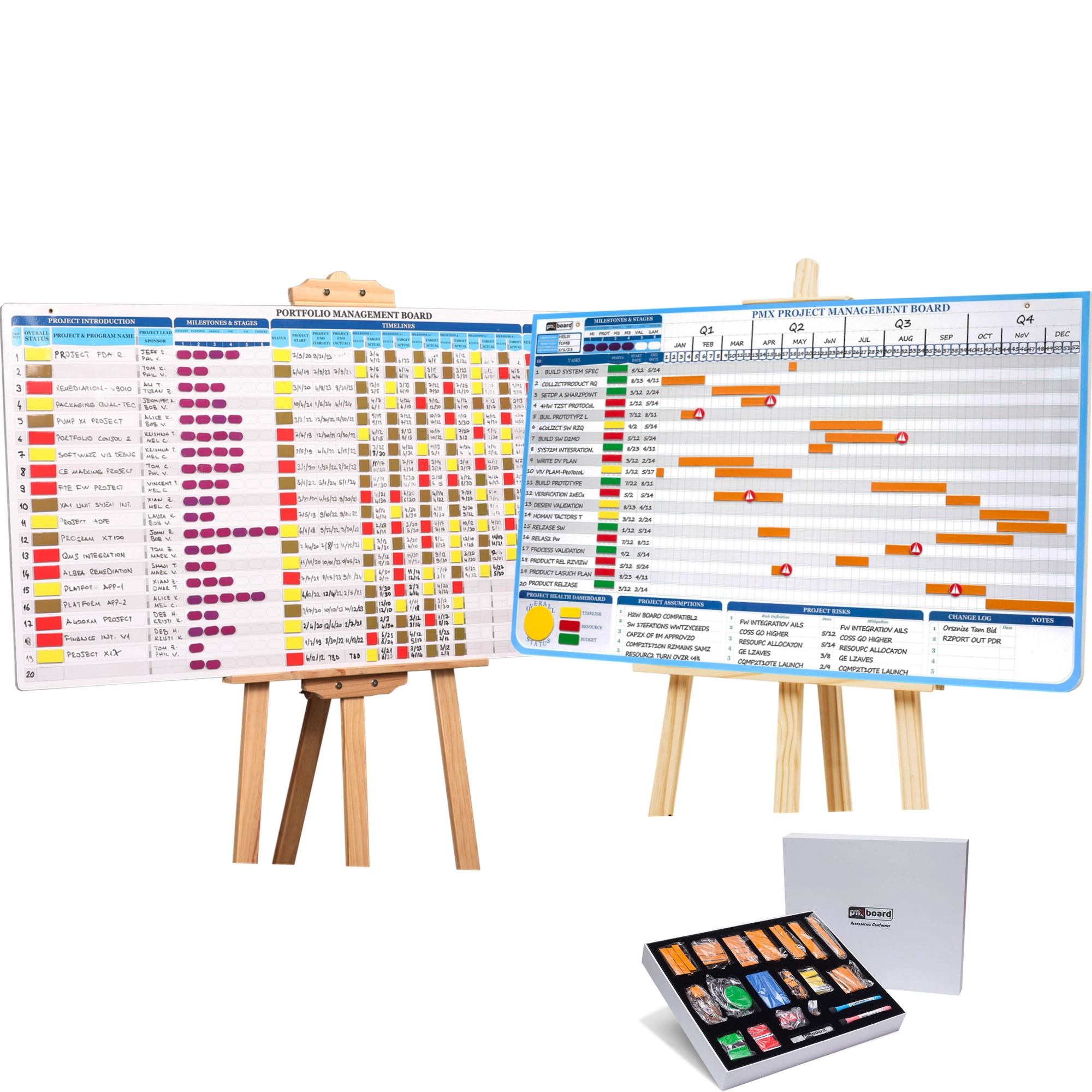 Presentation Board Kit for Project Management – Gantt Chart & Portfolio Planning Board Set